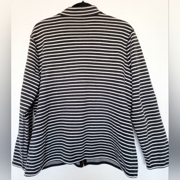 LAUREN Ralph Lauren Women's Two Faced Reversible Striped Jacket Cotton 2X - Picture 4 of 16